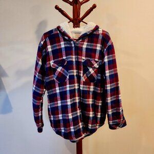 Boston Traders Flannel/Fleece Lined Jacket with Hood XL